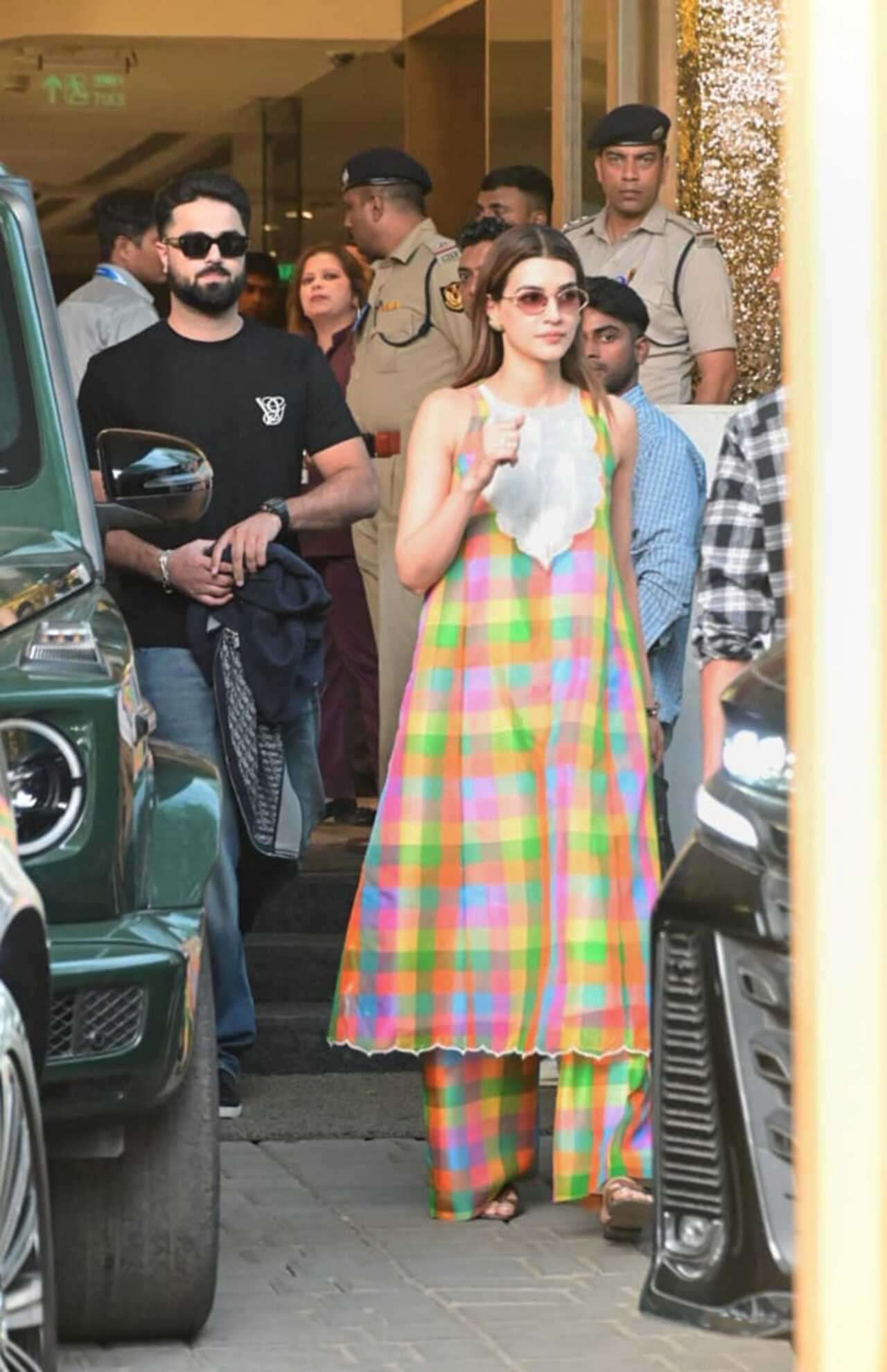 <p>They were joined by Nupur&rsquo;s elder sister, Bollywood actress Kriti Sanon and her rumoured boyfriend Kabir Bahia.</p>